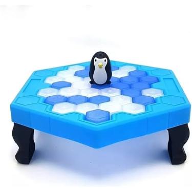 Imagem de Jogo Quebra Gelo Pinguim Tabuleiro Hexagonal com Martelos e Roleta Brinquedo Educativo e Divertido Infantil | APOLLO'S STORE