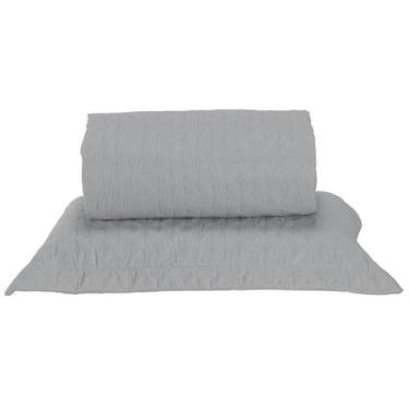 Imagem de Kit Cobre Leito Milão Solteiro 2 Peças 100% Poliéster - Linho / Branco
