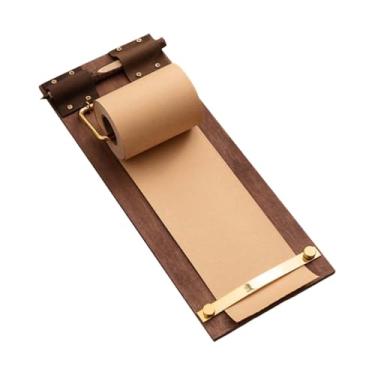 Imagem de DimyFew Prancheta de madeira, porta-cardápio (caneta incluída), livro de visitas, caderno de garçonete para recepção de supermercado, Café Leve