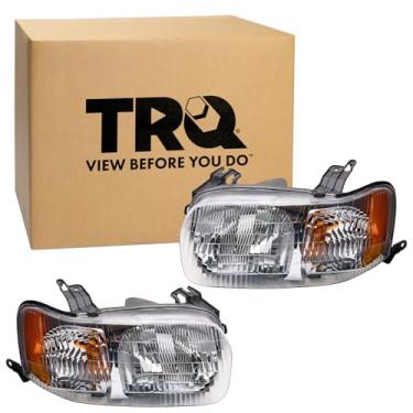Imagem de TRQ Conjunto de montagem de faróis compatíveis com Ford Escape 2001-2004 FO2518103 FO2519103