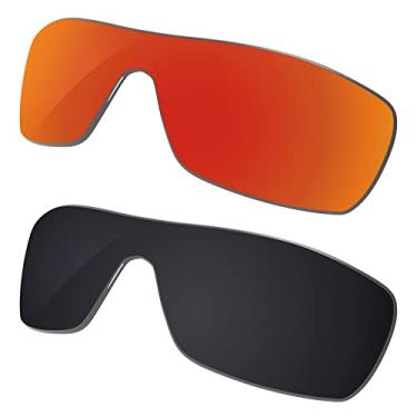 Imagem de Galvanic Lentes de reposição para óculos de sol Oakley Straightback OO9411 - Rubi + preto polarizado - Pacote combo