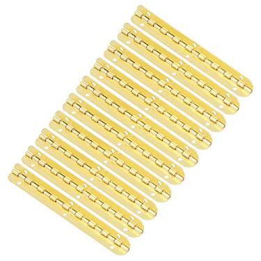 Imagem de Zhjvihx Dobradiça, Dobradiça de Piano de Operação Simples Amarela Prática para Escotilhas para Armários para Mini Portas