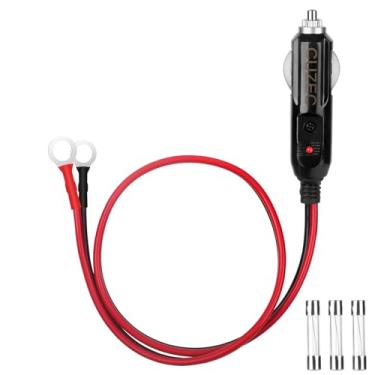 Imagem de CUZEC Adaptador de alimentação para isqueiro macho 15A resistente com cabo de 1,6 pés/0,5 m 16 AWG para inversor de carro, bomba de ar, copo elétrico e faça você mesmo (1,6 pés de comprimento)