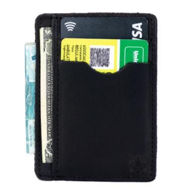 Imagem de Carteira Masculina Pequena Couro Legitimo Porta Cartão de Credito - Lu