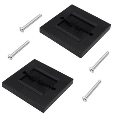 Imagem de CybNemo Placa de parede com pincel, inserção de cabo para fios, capa decoradora para cabos de baixa tensão, alça de acesso a cabo de banda única, placa de parede para sistemas de home theater