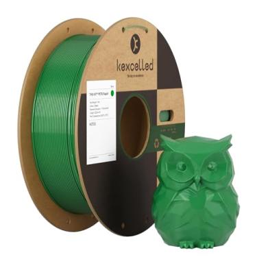 Imagem de Kexcelled Filamento PETG rápido 1,75 mm verde, filamento de impressora 3D de alta velocidade PETG 1 kg, impressão altamente fluida, adesão suave e textura de superfície consistente, serve para a