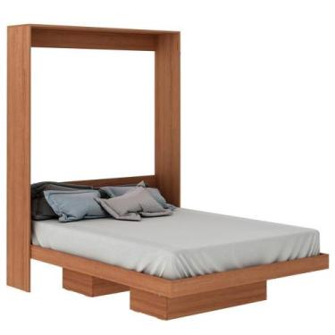 Imagem de Cama Retratil De Parede Casal Cm8016 Amendoa - TECNO MOBILI