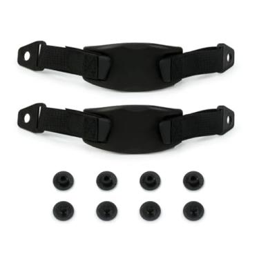 Imagem de Sandálias de EVA ajustáveis para decoração de sapatos duráveis com cadarços destacáveis, tira traseira, chinelos de praia, tiras e salto de sapatos de jardim (preto)