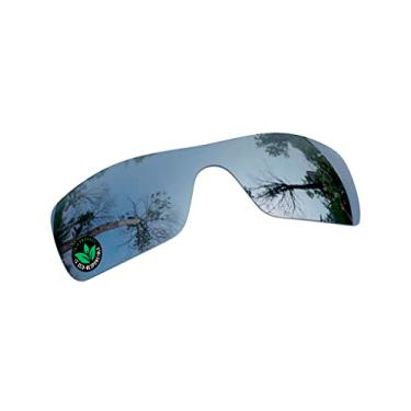 Imagem de Raydi Lentes de reposição de policarbonato para óculos de sol retangulares Oakley Oil Rig - Espelho de titânio prateado - Polarizado