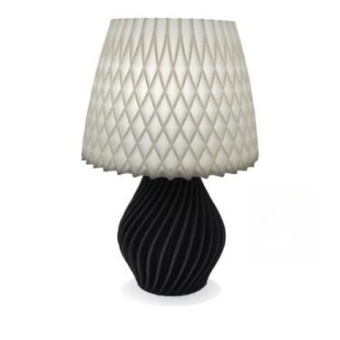 Imagem de Abajur Luminária De Mesa Sala Quarto Moderno Com Lâmpada(Preto)