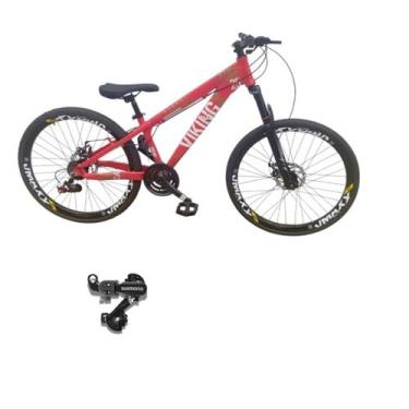 Imagem de Bicicleta Aro 26 Vikingx Tuff 25 Cambio Shimano Traseiro 21v Mtb Freer