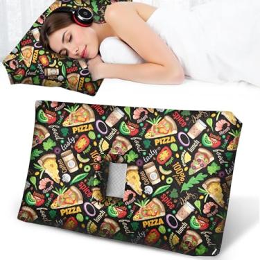 Imagem de Travesseiro de piercing de orelha para pessoas que dormem de lado, travesseiro com orifício de ouvido para CNH e dor de ouvido inflamação de ouvido, travesseiro de dormir lateral em forma de O, c