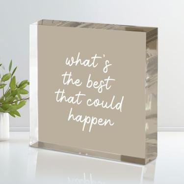 Imagem de Placa de acrílico com citações inspiradoras, decoração motivacional de mesa de escritório, frases positivas para prateleira de casa, acessórios de quarto de cubículo, presente motivacional para