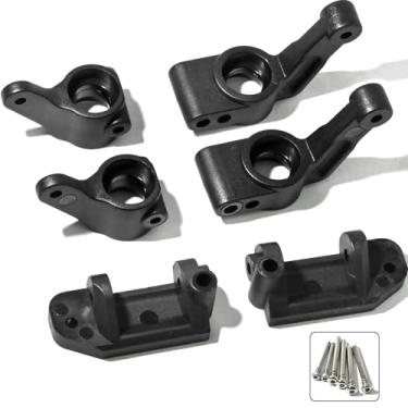 Imagem de RcThjia Plastic Front Caster Block & Steering Blocks and Rear Stub Axle Carriers for Traxxas Drag Slash Chevrolet C10 94376, Bandit XL-5 24254, Drag Slash Ford 94346. Replacement Parts for 9137 9135