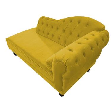 Imagem de Diva Recamier Diana 160cm Lado Esquerdo Suede Amarelo