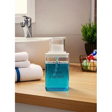 Imagem de Kit Dispensers Lavanderia 1,3L - Amaciante, Alvejante, Sabão em Pó e S