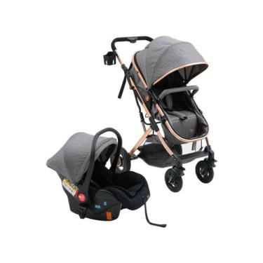 Imagem de Carrinho de Bebê com Bebê Conforto Maxi Baby Elysian até 22Kg, Cinza