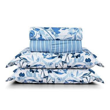 Imagem de Jogo De Lençol King Sublime 400 Fios Micropercal Toque De Algodão 4 Peças - Lolli 100% Poliéster