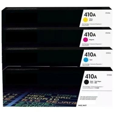 Imagem de Kit 4 Toner Cf410a 410a Cf-410a M452dw M452dn M477fdw M477fnw M477fdn Original