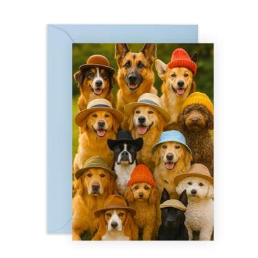 Imagem de CENTRAL 23 Cartão de aniversário Cute Dogs – Cartão de felicitações saudável para amantes de cães, donos de animais de estimação, irmã, irmão, mãe, pai, tio, tia, avó, vovô, ele, ela, mulheres, homens