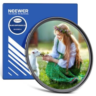 Imagem de NEEWER Filtro de difusão de névoa preta de 82 mm, filtro macio de efeito cinematográfico sonhador, ultra fino, resistente à água, vidro óptico resistente a arranhões, multi-nano revestimentos para