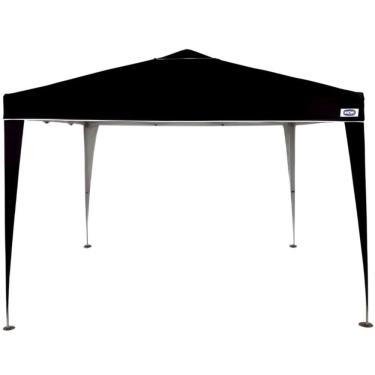 Imagem de Tenda Gazebo X-Flex Oxford Preta para Praia e Jardim Dobrável com Pés de Alumínio 3X3X2,5 Metros - 3576 - MOR