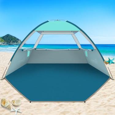 Imagem de Tenda de praia COMMOUDS UPF 50+ para 6-7 pessoas 270x270x160cm