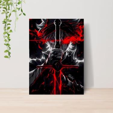 Imagem de Genérico, Quadro Black Clov Anime A4 | Placa MDF 02