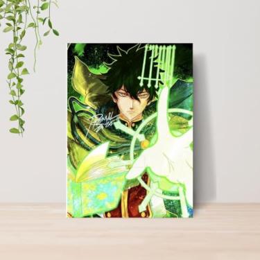 Imagem de Genérico, Quadro Black Clov Anime A4 | Placa MDF 12