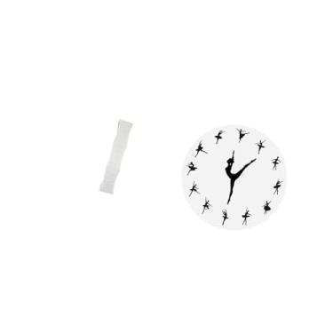 Imagem de Fenteer Abajur de Chão de Papel para Sala de Estar com Relógio de Parede Silencioso com Bailarina Dançando Balé, Perfeito para Decoração de Cozinha, Escritóri