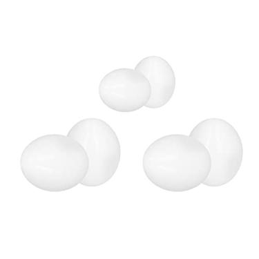 Imagem de aqxreight 50 Ovos de Plástico para Reprodução e Incubação, Suporte para Ovos Falsos, Auxílio para Nidificação
