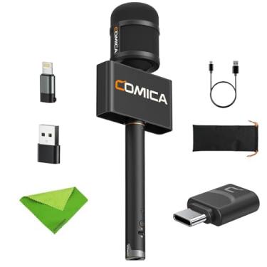 Imagem de COMICA Microfone de entrevista portátil sem fio Revo S, microfone repórter com receptor USB-C, compatível com iPhone 15/16, telefones Android, laptops e PC, microfone profissional para podcasts