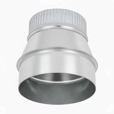 Imagem de ZOWZEA Redutor de duto de 12,7 cm a 10,16 cm redutor de duto de ar aumentador de adaptador de duto de ar ou redutor de tubo de metal redondo para sistemas de ventilação de banheiro e cozinha