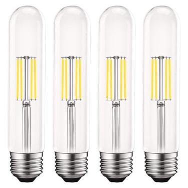 Imagem de Lâmpadas tubulares LED LUXRITE Vintage T9 5W 5000K E26 550lm 4Pk