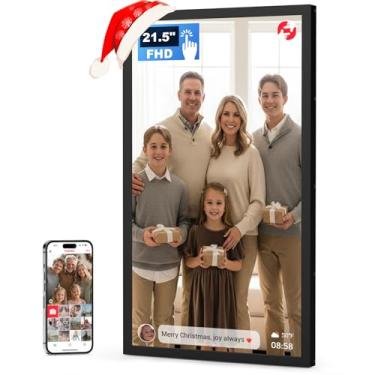 Imagem de Arktronic Porta-Retratos Digital Grande Frameo Com Tela Sensível Ao Toque De 21,5 Polegadas, 1920X1080, Wifi, 32 Gb, Compartilhamento Seguro De Fotos/Vídeos Por Meio De Aplicativos, E-Mail, Usb/Micr