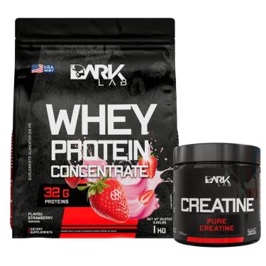 Imagem de Whey Concentrado 1kg e Creatina Pura 300g Dark Lab-Unissex