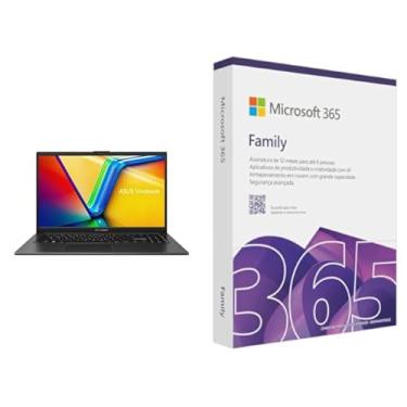 Imagem de Notebook ASUS VivoBook Go 15, AMD RYZEN 5 7520U, 8GB, 512GB SSD, W11 Home, Tela 15,60" FHD, Mixed Black - E1504FA-NJ836W + Microsoft 365 Family (12 meses) até 6 usuários