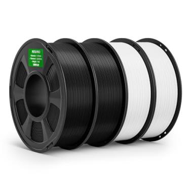 Imagem de DEEPLEE Filamento PETG PRO 1,75 mm preto e branco 4 kg, filamentos de impressora 3D PETG de 1,75 mm maior resistência e resistência ao clima, adequado para a maioria das impressoras 3D FDM
