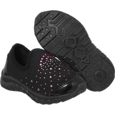 Imagem de Tênis Calce Fácil Menina Hotfix - PINOKIO CALÇADOS, Preto, 28