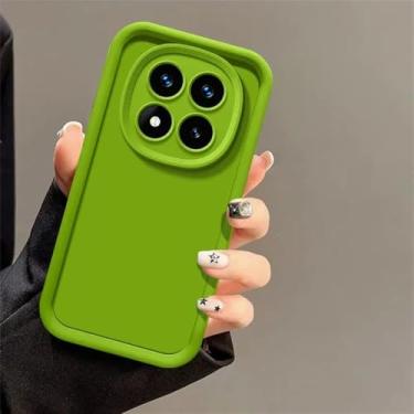 Imagem de Capa de silicone com lente de câmera de cor sólida para Xiaomi Redmi Note 14 Pro Plus 4G 5G Funda, capa traseira, verde, para Redmi Note 14 5G