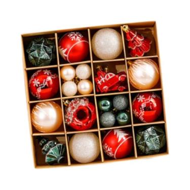 Imagem de rockible Bolas de Natal, Pingentes, Decorações para Árvore de Natal, Enfeites Decorativos para Festas de Ano em Hotéis e Jardins, 32 Peças