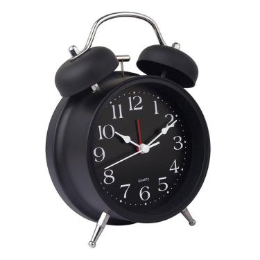 Imagem de Despertador clássico Black Twin Bell Quartz Movement