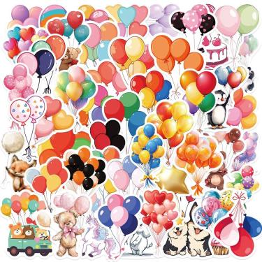 Imagem de Adesivos de balão de ar quente, 50 peças de cartão criativo colorido
