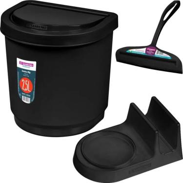 Imagem de 2X Kit Pia Porta Detergente Esponja Bucha Lixeira Rodo Rodin