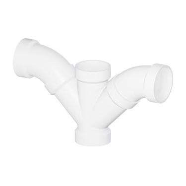Imagem de SUPPLYGIANT Pacote com 30 5 cm x 3,5 cm PVC DWV Combinação Dupla Wye & 1/8 Curva 45° Reduzindo Cotovelo Cubo – Dreno de PVC Branco, Encaixe de Resíduos e Ventilação