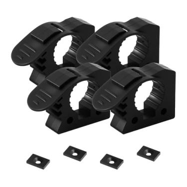 Imagem de Tuxihapp Suportes de grampo de borracha de liberação rápida - Suporte de pá braçadeira de montagem em rack de teto serve para alças de ferramentas de diâmetro de 1-1/7 pol. a 1-3/7" - Suporte de