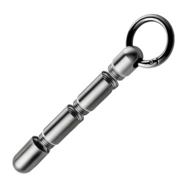 Imagem de Shakven Estojo para comprimidos de aço inoxidável, porta-comprimidos com chaveiro, Frasco de medicamento de três camadas e três camadas, Caixa de comprimidos de câmara única, recipiente de comprimidos