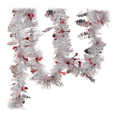 Imagem de Vaveren Guirlanda de Natal Brilhante, 1,8 m, Enfeite de Natal Brilhante para Árvore de Natal, Guirlanda Metálica Torcida para Lareira e Teto