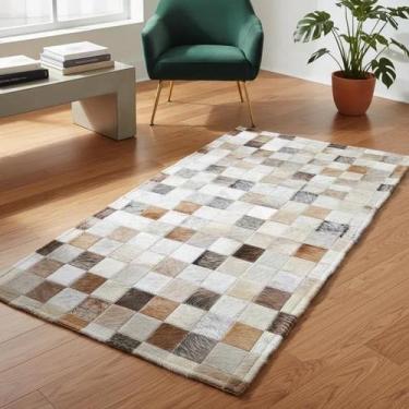 Imagem de Passadeira De Couro Natural Castor Bege Claro 1,80 X 0,60 M - Armazém 