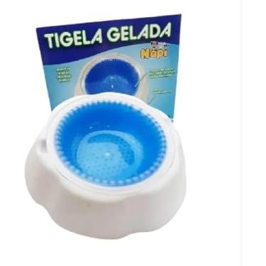 Imagem de Tigela Gelada Refrescante para Pets 1000ml Durável, Antiderrapante e Atóxica Para Cães e Gatos